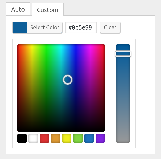 Custom selection for links colors.